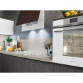 European White Grey L Shape Kitchen Cabinet Custom